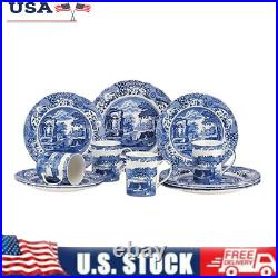 12-Piece Dinnerware Set Service 4 Earthenware Dishwasher Safe Imari Design New