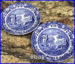 15 Pieces Spode England Blue Italian 8 Cups 7 Saucers Blue N White Look Unused