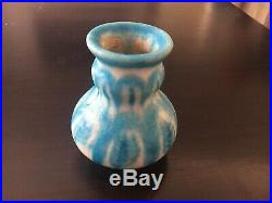 1950's C. A. S. Vietri Italy Blue & White Glazed Ceramic Vase Beautiful Piece