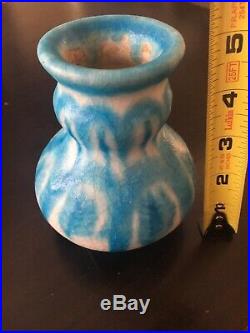 1950's C. A. S. Vietri Italy Blue & White Glazed Ceramic Vase Beautiful Piece