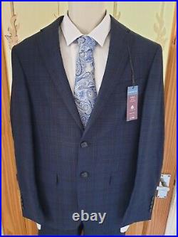 £199 Marks & Spencer Luxury Blue Italian Fabric Wool Blend Suit 38s 32 X33 Bnwt