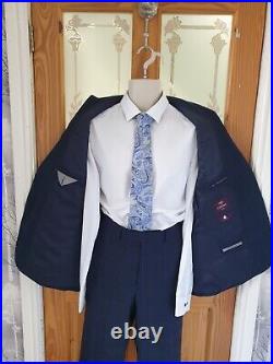 £199 Marks & Spencer Luxury Blue Italian Fabric Wool Blend Suit 38s 32 X33 Bnwt