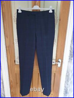 £199 Marks & Spencer Luxury Blue Italian Fabric Wool Blend Suit 38s 32 X33 Bnwt