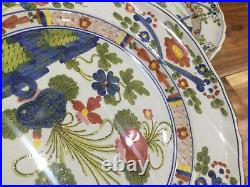 2 Blue Carnation Salad Plate Taste Setter Sigma Italy Faenza Handpainted Chips