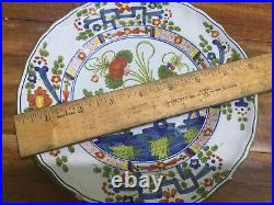 2 Blue Carnation Salad Plate Taste Setter Sigma Italy Faenza Handpainted Chips