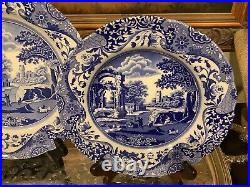 (2) PcSPODE/BLUE ITALIAN10.25 Dinner Plate/9 Salad PlateBlue & WhiteNEW