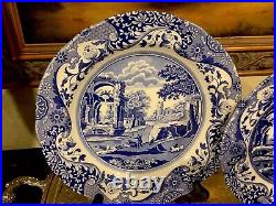 (2) PcSPODE/BLUE ITALIAN10.25 Dinner Plate/9 Salad PlateBlue & WhiteNEW