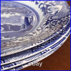 2 Pieces Of British Spodes Blue Italian Dinner Dishes