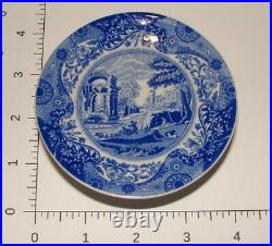 2 Vintage SPODE Blue Italian CAMILLA Small Pieces Footed Cake Plate & Bowl