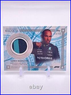 2023 Topps Eccellenza F1 Lewis Hamilton Reliquia Blue Italian Exclusive /49