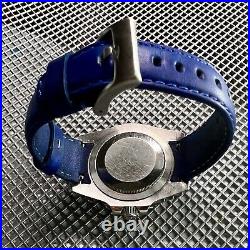 20mm Royal BLUE Italian Vegetable Tanned leather curved Strap Rolex GMT Sub