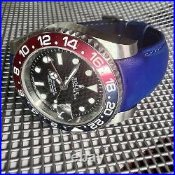 20mm Royal BLUE Italian Vegetable Tanned leather curved Strap Rolex GMT Sub