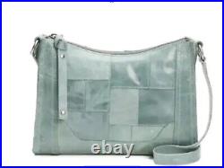 $228 NWOT! Frye Melissa Patchwork Crossbody Bag Handbag SKY Blue ITALIAN Leather