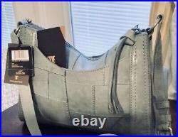 $228 NWT! Frye Melissa Patchwork Crossbody Bag Handbag SKY Blue ITALIAN Leather