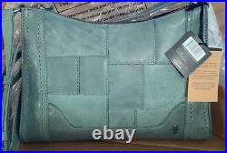 $228 NWT! Frye Melissa Patchwork Crossbody Bag Handbag SKY Blue ITALIAN Leather