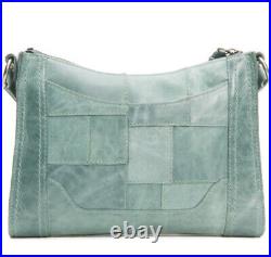 $228 NWT Frye Melissa Patchwork Crossbody Bag SKY Blue ITALIAN Leather