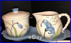 29 Pieces of RARE VINTAGE BLUE LILY by Ceramicist Ernestine Cannon Salerno Italy