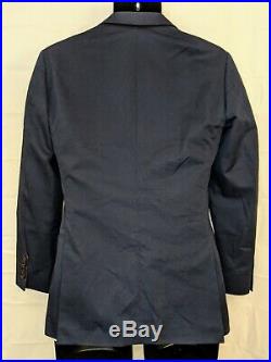 34S J. Crew Ludlow Blue Italian Cotton 2 Button Blazer Jacket unstructured patch