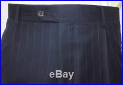 38S ENZO TOVARE Collection 2-Piece Suit Men 38 Navy Pinstripe Super 140s 32x27