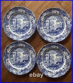 4 Spode Blue Italian Luncheon Salad Plates 9 SET