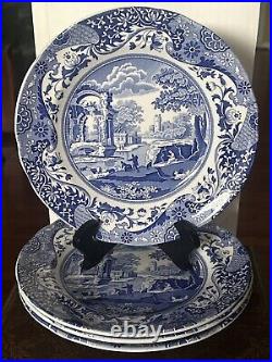 4 Spode Blue Italian Luncheon Salad Plates 9 SET