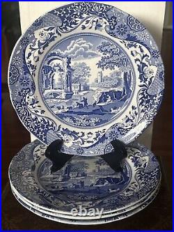 4 Spode Blue Italian Luncheon Salad Plates 9 SET