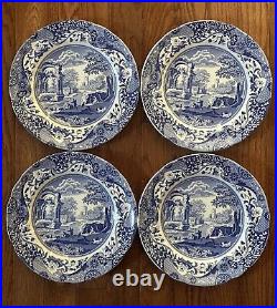 4 Spode Blue Italian Luncheon Salad Plates 9 SET