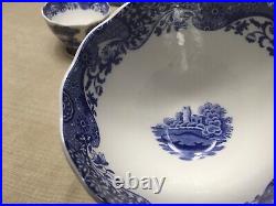 4-Spode Blue Italian Porcelain Footed Serving Bowls, 4.75 Inch Blue White#90