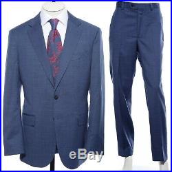 40R Joseph Abboud Blue Birdseye Italian Reda Super 110s Wool 2-Piece Suit 34x30