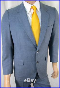 41S BIJAN Beverly Hills 2-Piece Suit Men 41 Blue Italian Fully Canvassed Bespoke