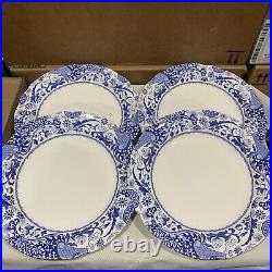 4Pcs plate set of Spode Blue Italian Collection 10.5 Inch Round Brocato Plate