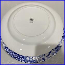 4Pcs plate set of Spode Blue Italian Collection 10.5 Inch Round Brocato Plate