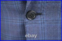 $6,000 Brioni Blue'Colosse' 2 Button Flat Front Men's 2 Piece Suit, US 40R