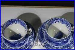6 Spode Blue Italian Trios Tea Cups, Saucers & Plates 18 Pieces