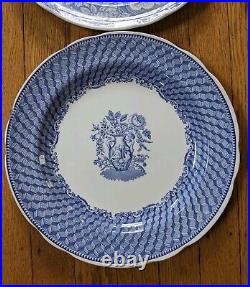 6 Spode Blue Room Dinner Plates Collection Floral Excellent 10 1/2