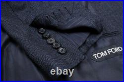 $7000 Men's Tom Ford'Spencer' Blue 3 Piece Wool-Cashmere Suit US 44R