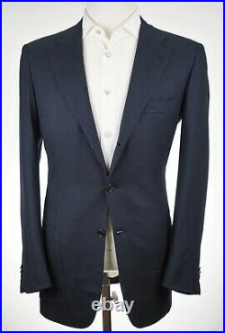 $8,000 Kiton 100% Cashmere Hopsack Blue Patch Pocket Men's Blazer US 42R