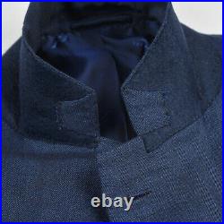 $8,000 Kiton Cashmere/Silk 2 Button Patch Pocket Blue Men's Blazer US 40R