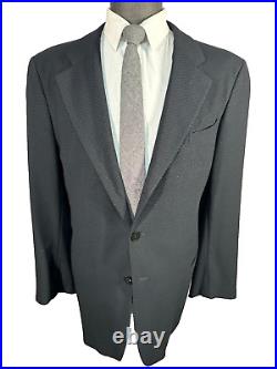 ARMANI COLLEZIONI Mens Navy Blue ITALIAN Wool Sport Coat Blazer Jacket SIZE 46R