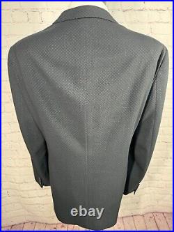 ARMANI COLLEZIONI Mens Navy Blue ITALIAN Wool Sport Coat Blazer Jacket SIZE 46R