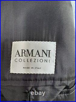 ARMANI COLLEZIONI Mens Navy Blue ITALIAN Wool Sport Coat Blazer Jacket SIZE 46R