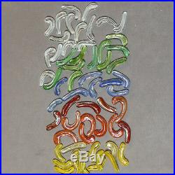 ART GLASS Bits & Pieces Swirls Appx 1 Yellow Orange Blue Assorted Lot of 59