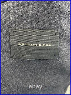 ARTHUR & FOX Mens Navy Blue ITALIAN CASHMERE Suit Sport Coat Blazer Jacket 38S