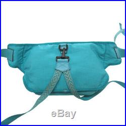 AUTHENTIC GUCCI 536842 Terry cross patch belt bag Waist Pouch blue Nylon 0081