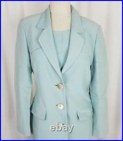 Annalisa Ferro 2 Piece Dress Suit Maxi Coat Jacket Outfit Set Womens M 44 Italy