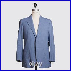 Atelier Munro Suit Size 44 (EU54) Light Blue Italian Wool with Half Lining
