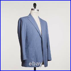 Atelier Munro Suit Size 44 (EU54) Light Blue Italian Wool with Half Lining