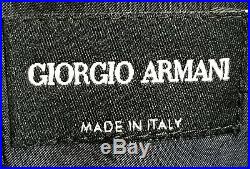 Authentic Giorgio Armani 3 Piece Velour Suit Navy Blue Black