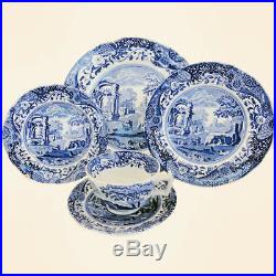 BLUE ITALIAN by Spode 5 Piece Place Setting NEW NEVER USED made in England