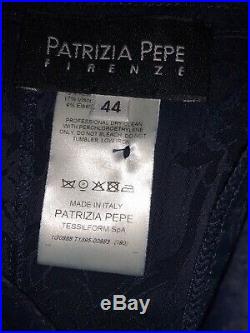 BNWT 3 Pieces Patrizia Pepe Womens Blazer Skirt & Pants Suit Dark Sz 40 Italian